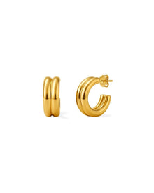Boucles d'oreilles doubles créoles