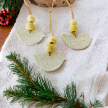 Décoration de Noël Colombe faite à la main en argile et sable de plage de la Nouvelle-Écosse