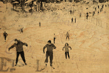 Carte postale en bois - Ski alpin