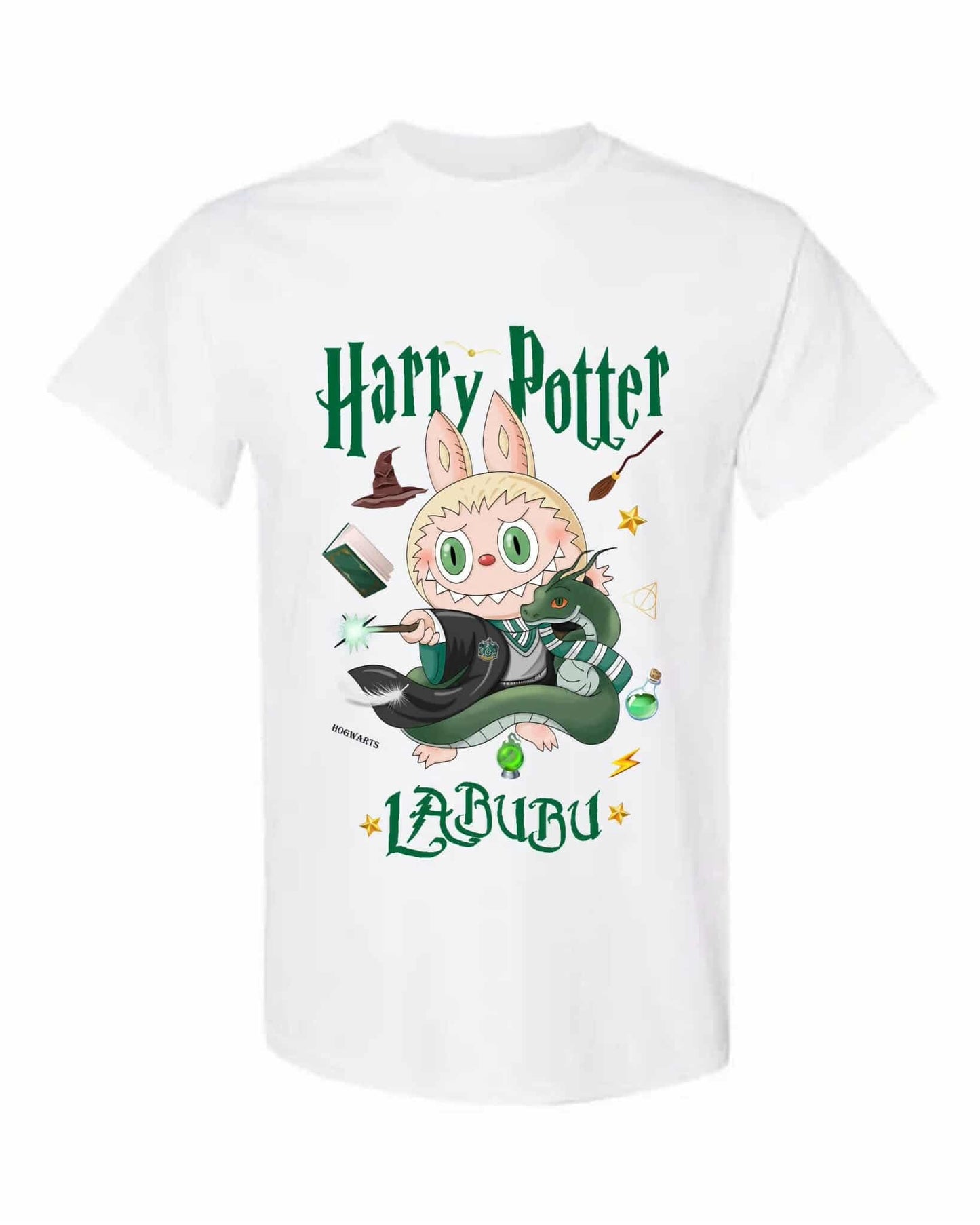[kid size] Harry Potter Labubu T-Shirt – Cute Wizard Graphic Tee, 100% Cotton
