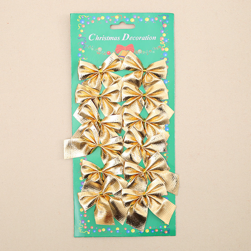 Christmas Tree Bow Ornaments, Festive Holiday Ribbon Decorations