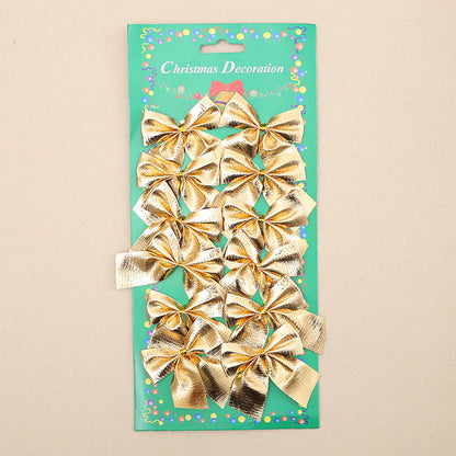 Christmas Tree Bow Ornaments, Festive Holiday Ribbon Decorations
