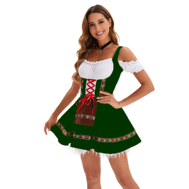 Costume de festival de la bière pour femme – Tenue de spectacle et robe de fête inspirée de l'Oktoberfest