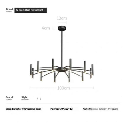 Lustre style nordique simple et moderne, tendance, minimaliste et créatif