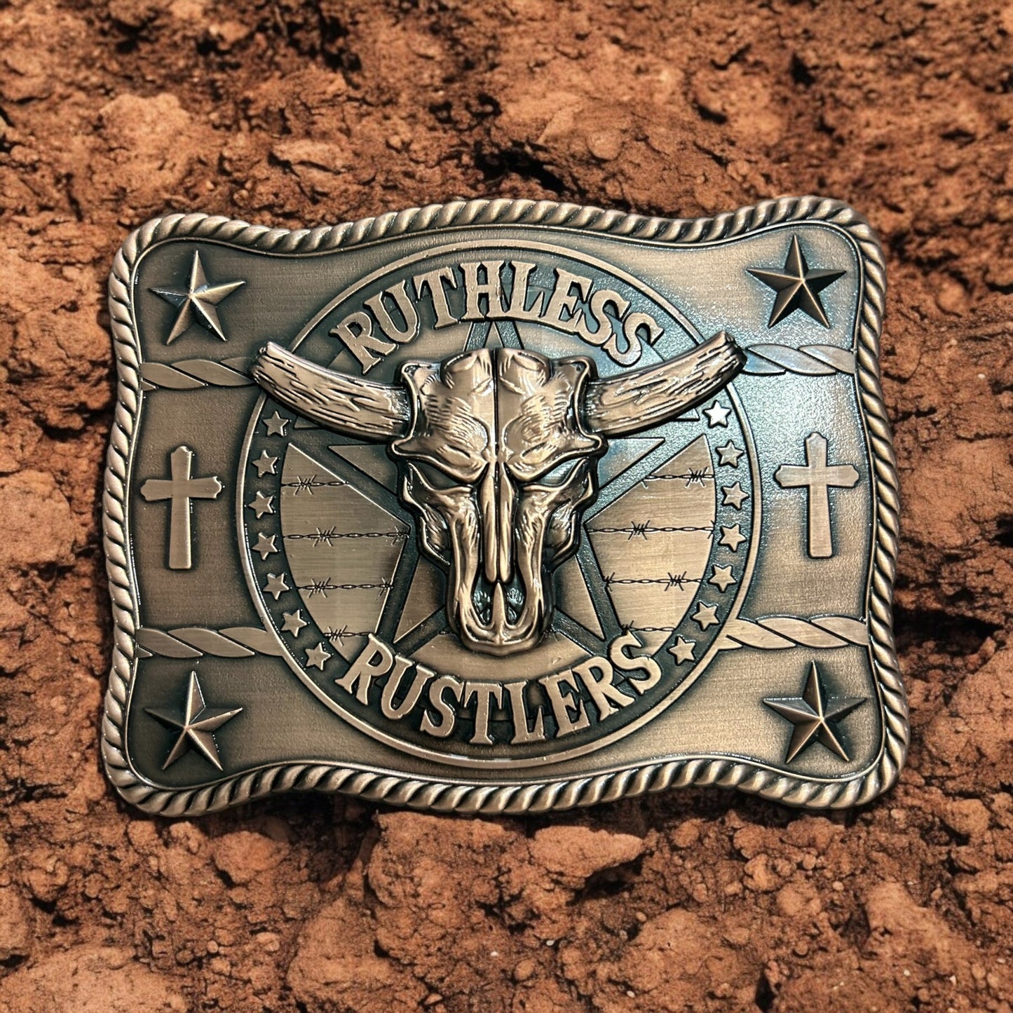 Boucle de ceinture Ruthless Rustlers Marshal | Cuivre antique