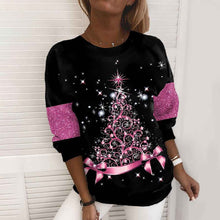 Pull de Noël imprimé pour femme – Haut à manches longues avec impression 3D pour les fêtes