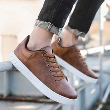 Chaussures plates à lacets pour hommes, style décontracté