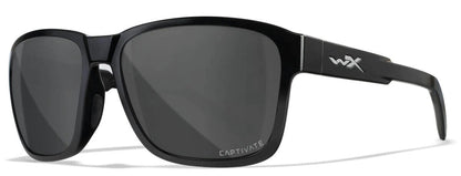 Lunettes de soleil Wiley X WX TREK, monture noire mate et verres polarisés CAPTIVATE gris