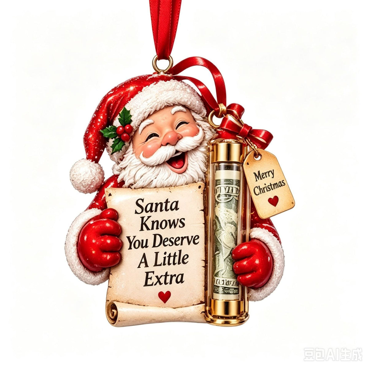 Christmas Cash Holder Ornament