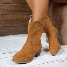 Bottes western rétro pour femmes – Bottes de cowboy tendance à bout pointu et broderies