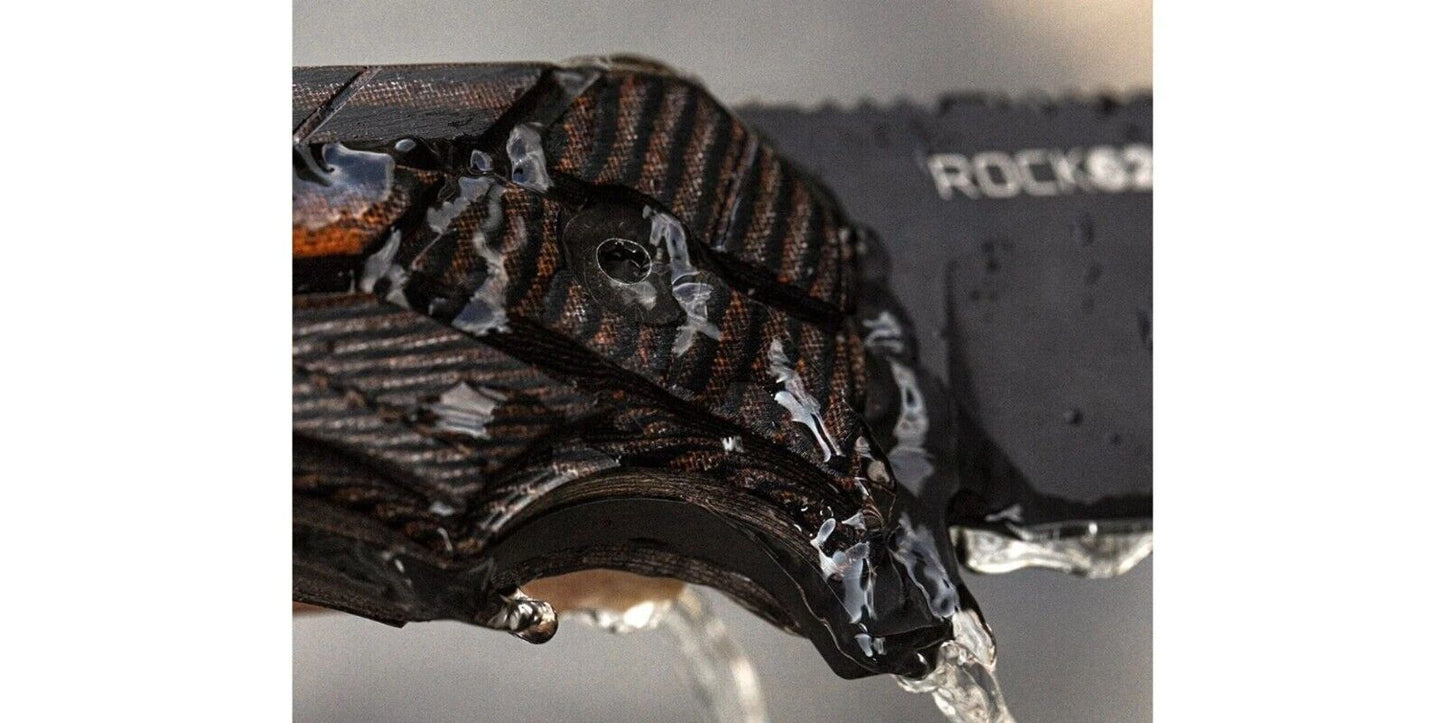 Couteau WOOX Rock 62 Mil-Spec, lame noire avec manche XGRIP
