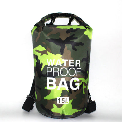 Sac étanche extérieur en polyester camouflage, sac à dos de plage portable à double bandoulière