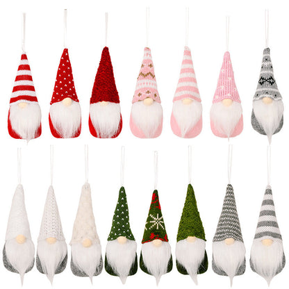 Knitted Christmas Tree Pendant Ornaments – Small Hanging Decor, 3 Styles