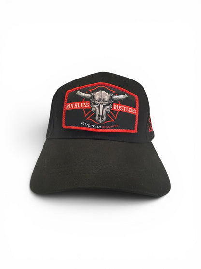 Ruthless Rustlers Forged In Bravery Tactical Structured Cap | Black
