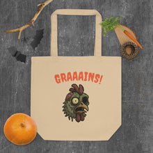 Sac fourre-tout écologique de poulet zombie d'Halloween