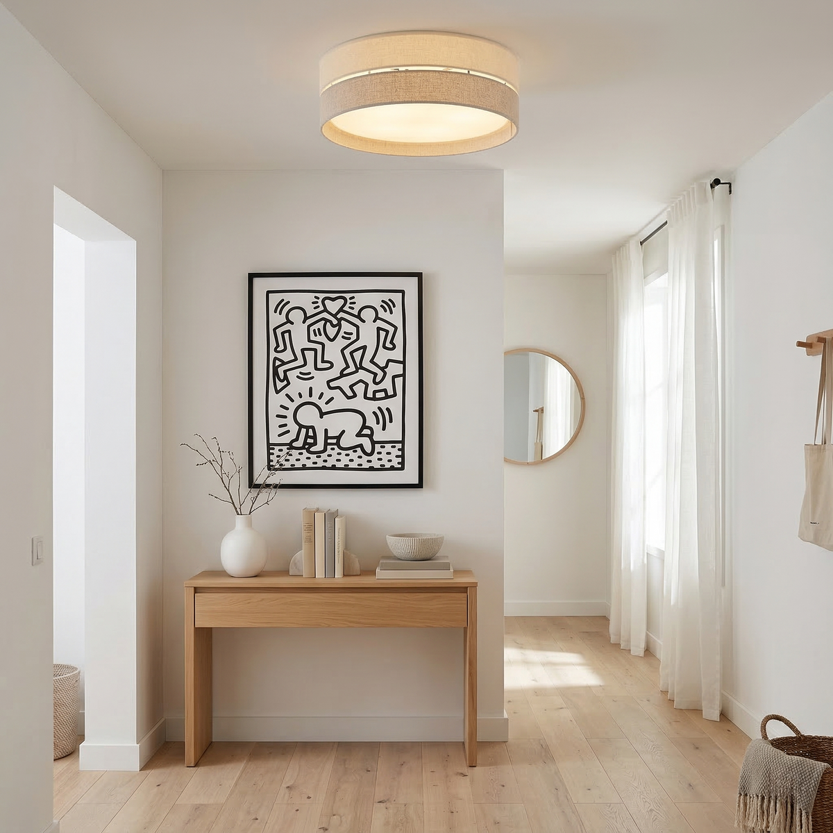 Plafonnier ECO de style scandinave pour couloir, cuisine et chambre à coucher