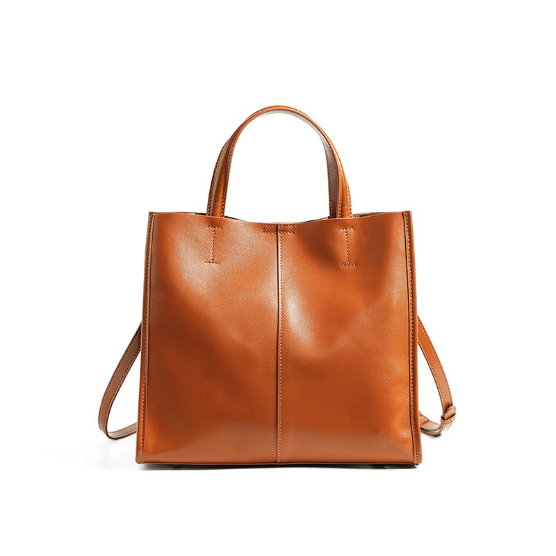 Sac à main élégant et polyvalent en cuir véritable haut de gamme pour femme
