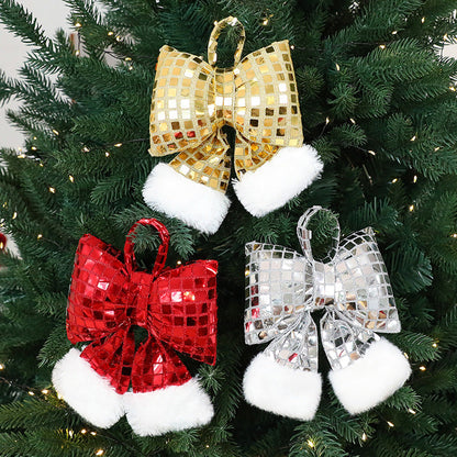 Mirror Bow Christmas Tree Decoration