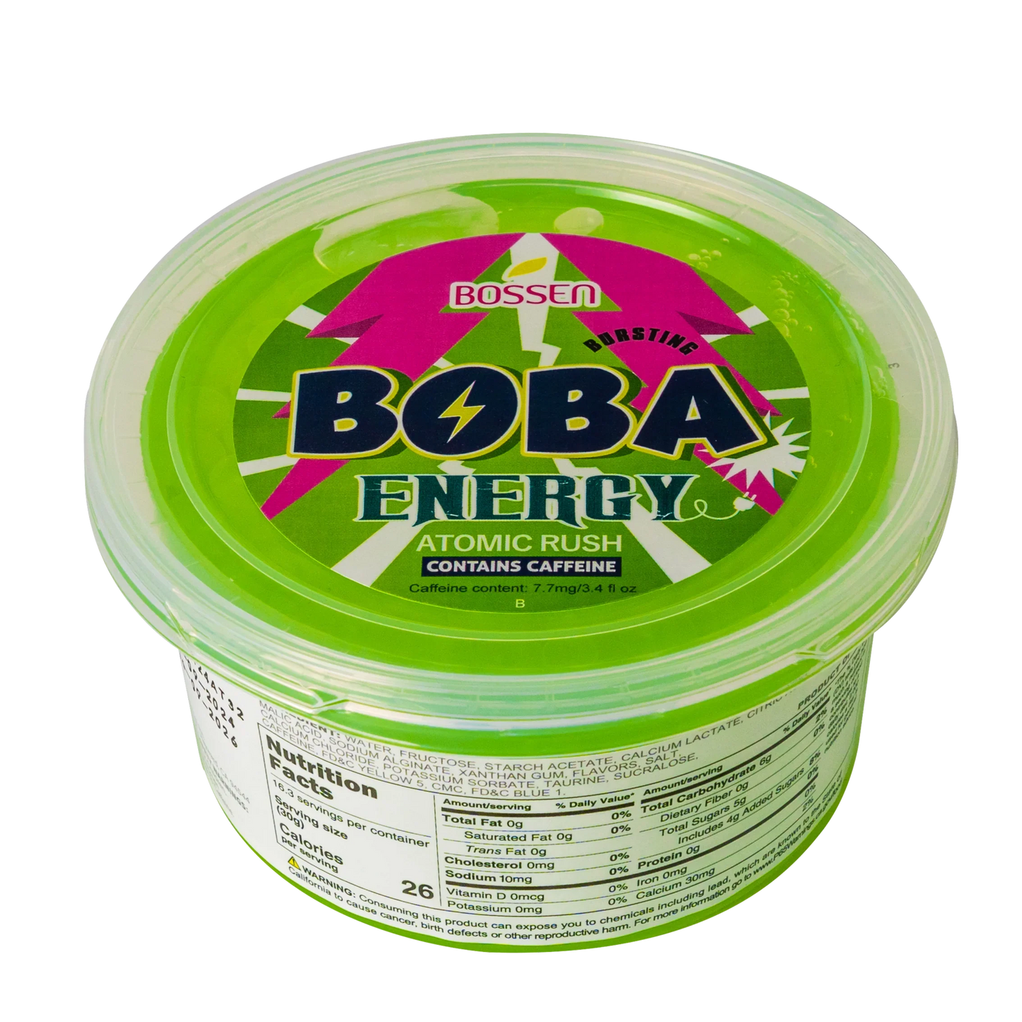 « OFFRE EXCEPTIONNELLE » Perles de boba éclateuses Atomic Rush ÉNERGIE | Boba perles de fruits caféinées | Distribution Bossen Canada pour la restauration | Livraison gratuite au Canada pour les commandes de plus de 199 $ CA