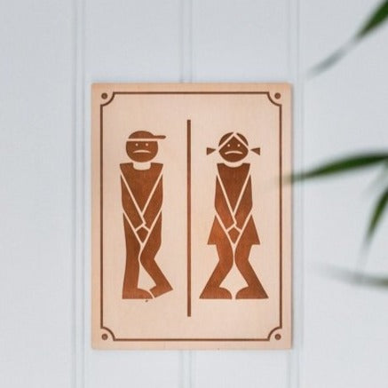 Affichage toilettes "Urgence !"