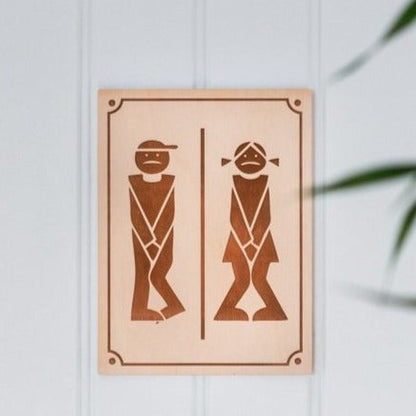 Affichage toilettes "Urgence !"