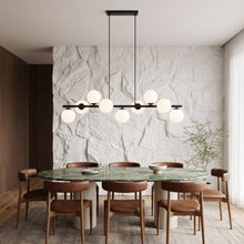 Suspension ESTERA à 9 lumières en verre scandinave pour table à manger et intérieurs modernes