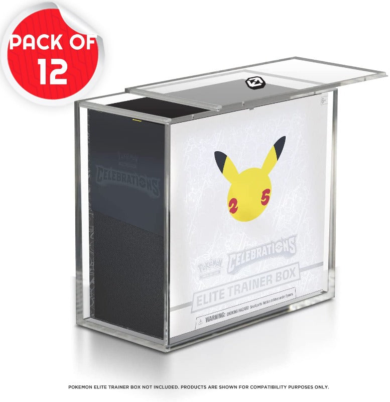 EVORETRO 4mm Acrylic ETB Protector with Sliding Lid – UV-Resistant Display Case