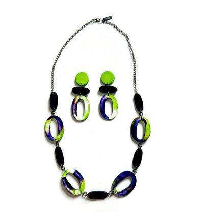 Boucles d'oreilles longues uniques faites main – Pâte polymère