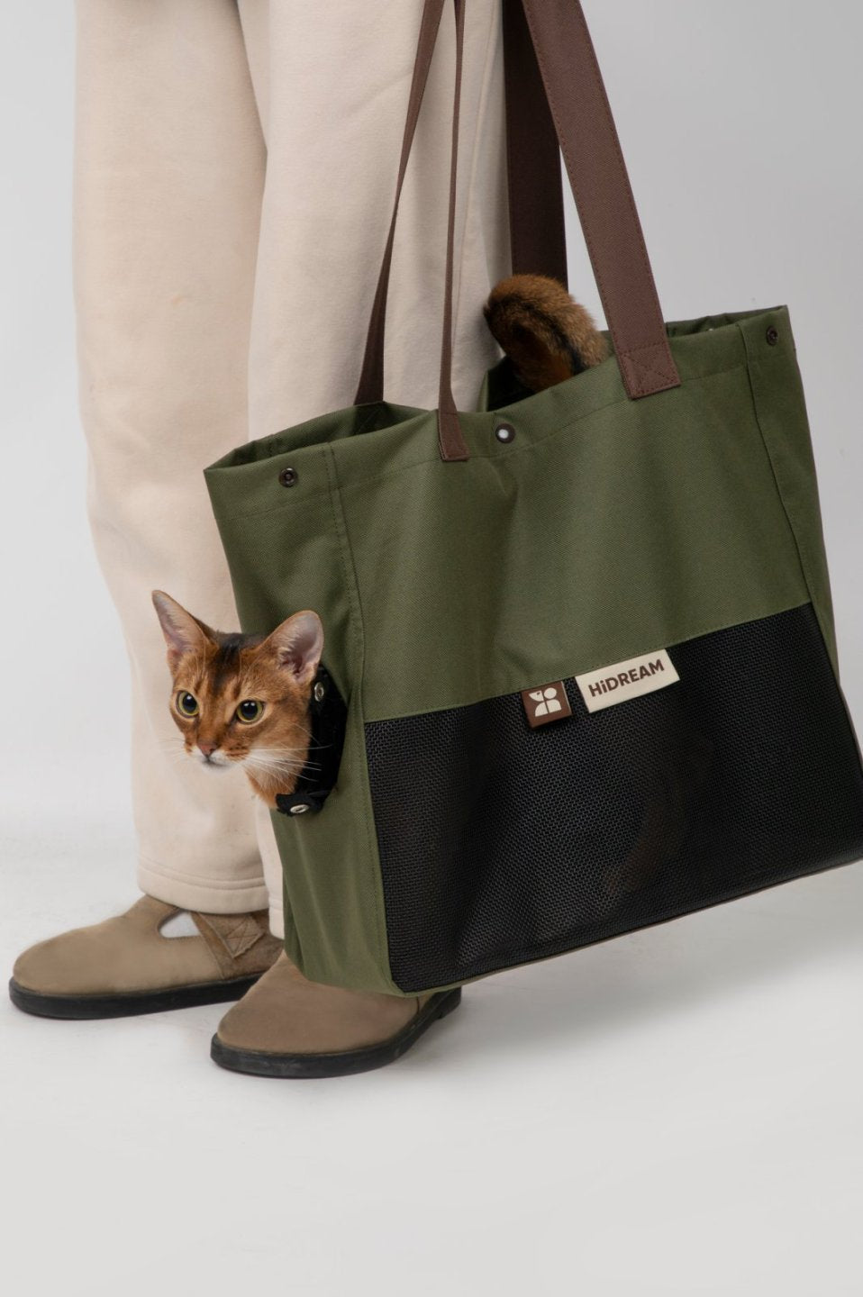 Sac de voyage pour animaux de compagnie à bandoulière Color-Block | Série Momopets™ GoBuddy