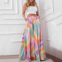 Pantalon ample taille haute uni pour femme