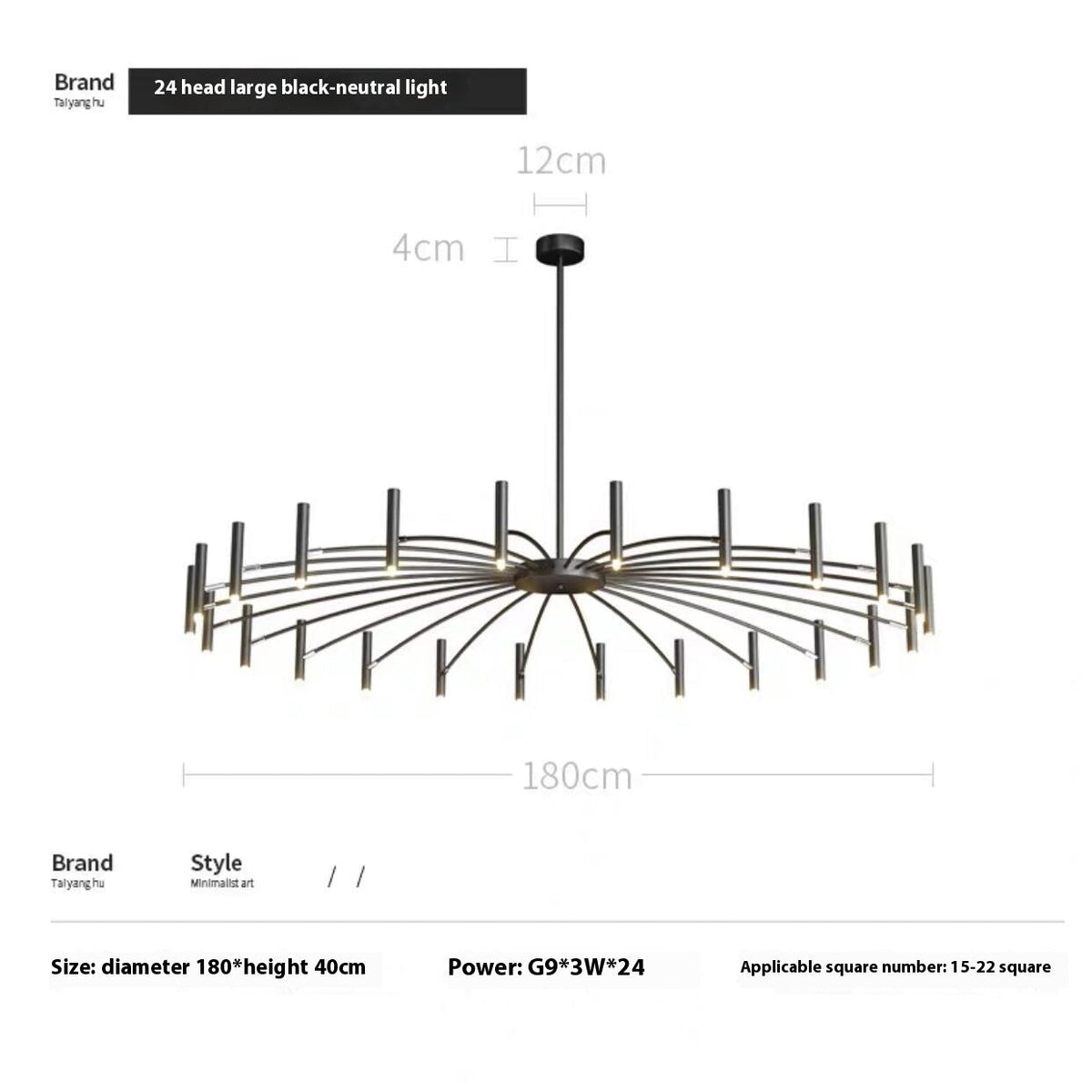 Lustre style nordique simple et moderne, tendance, minimaliste et créatif