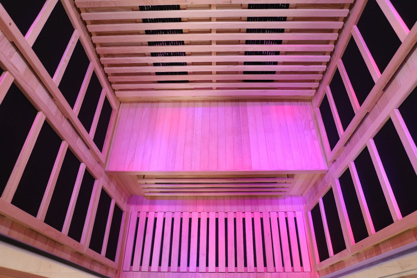 Blisspod | Venetian | Sauna intérieur à spectre complet en pruche du Canada de qualité supérieure à faible champ électromagnétique | 10 radiateurs | Chromothérapie et réflexologie | 2 personnes