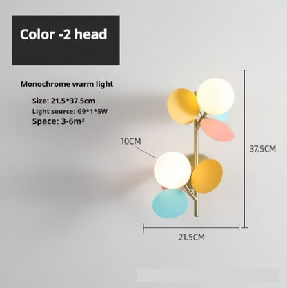 Suspension luminaire scandinave Macaron – Lampe créative en verre pour salle à manger et salon avec éclairage LED G9