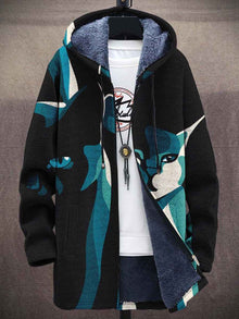 Gilet à capuche zippé pour homme en coton matelassé