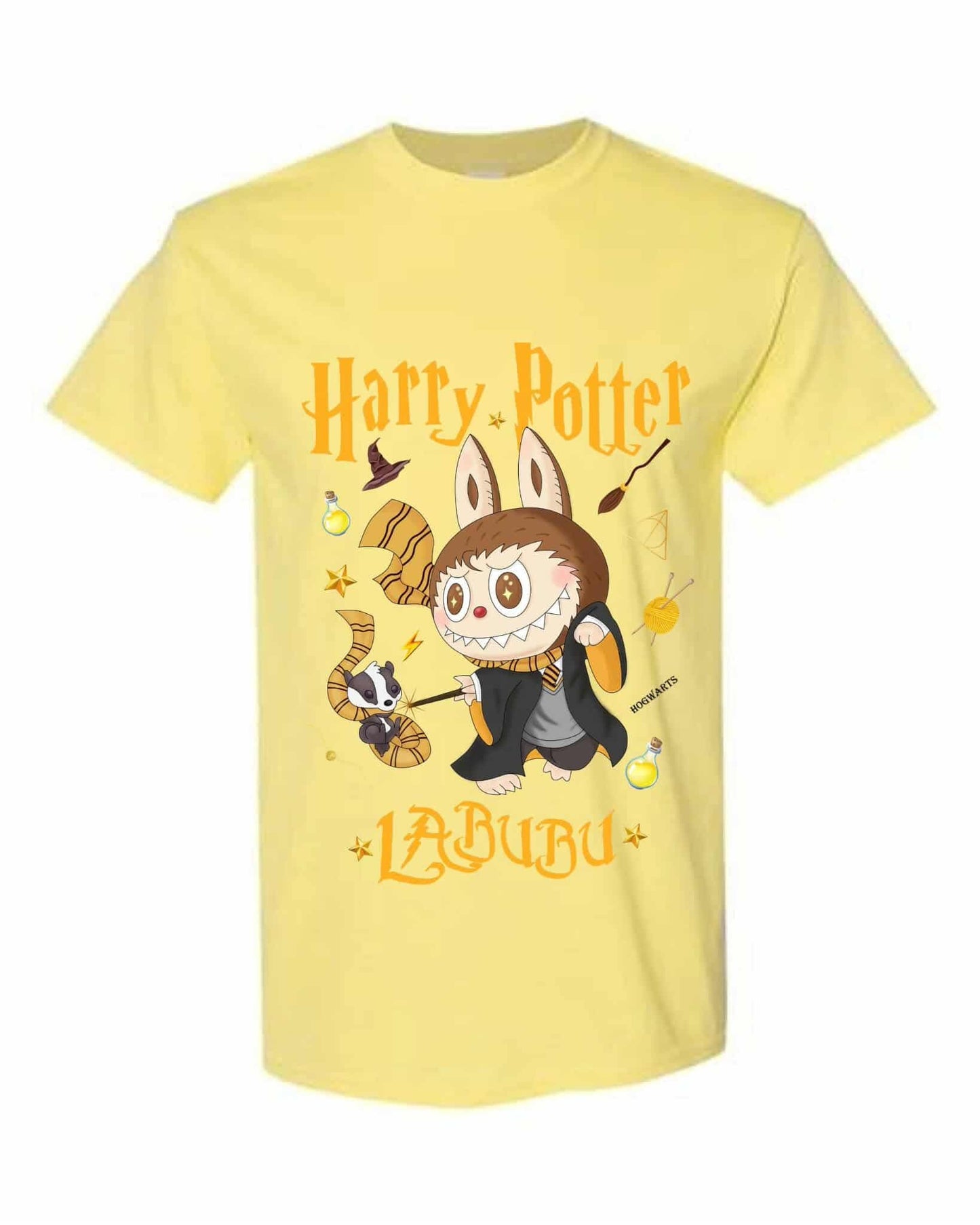 [Taille enfant] T-shirt Harry Potter Labubu – Motif sorcier mignon, 100 % coton