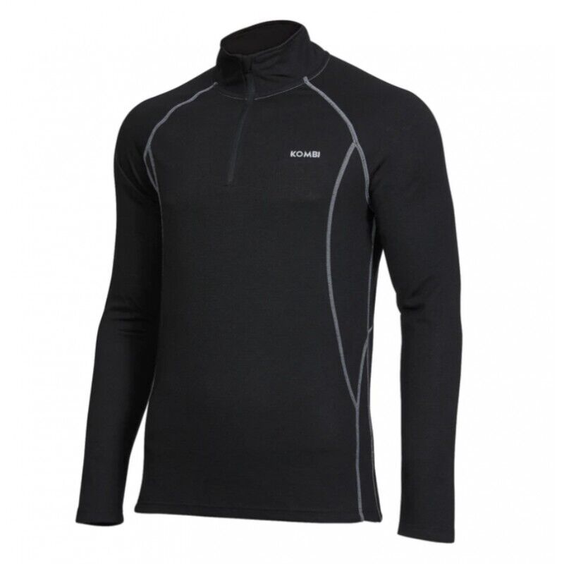 Haut zippé Kombi B2 en mélange de laine mérinos pour homme 190 g Couches de base de poids moyen Taille 2XL