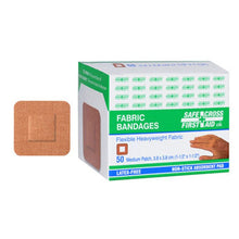 Pansements en tissu | Petit format, 3,8 x 3,8 cm, usage intensif - 50/boîte
