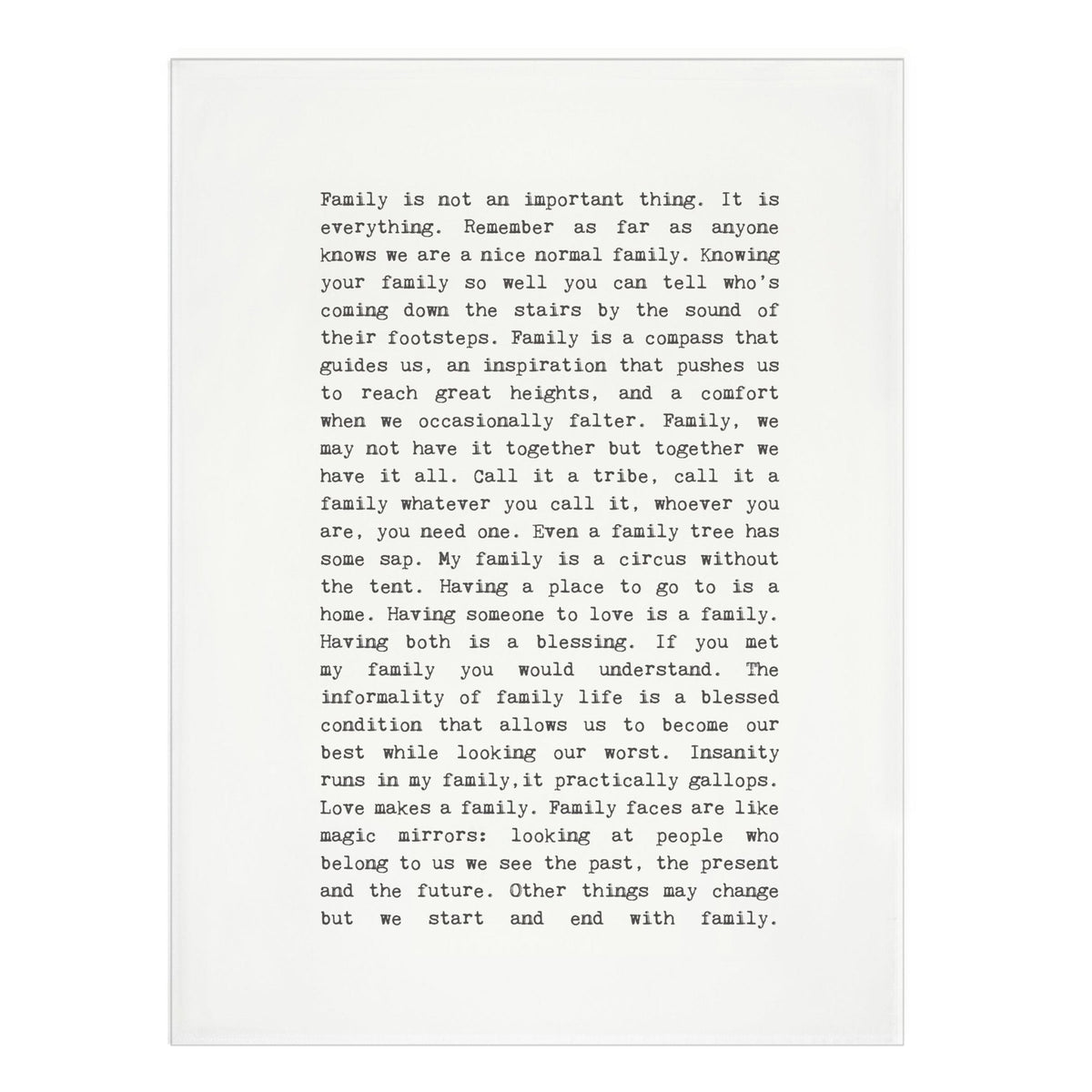Tea Towel - Typewriter - Family