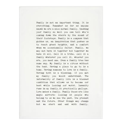Tea Towel - Typewriter - Family