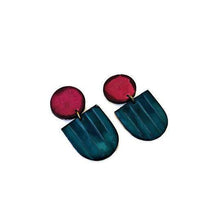 Fan Shaped Statement Earrings, Post or Clip On – "Emily"