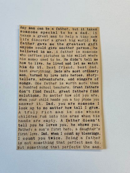 Wood Postcard - Fathers