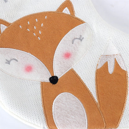 Christmas Fox Wool Stockings – Cute Plush Holiday Gift Stockings, 3 Colors
