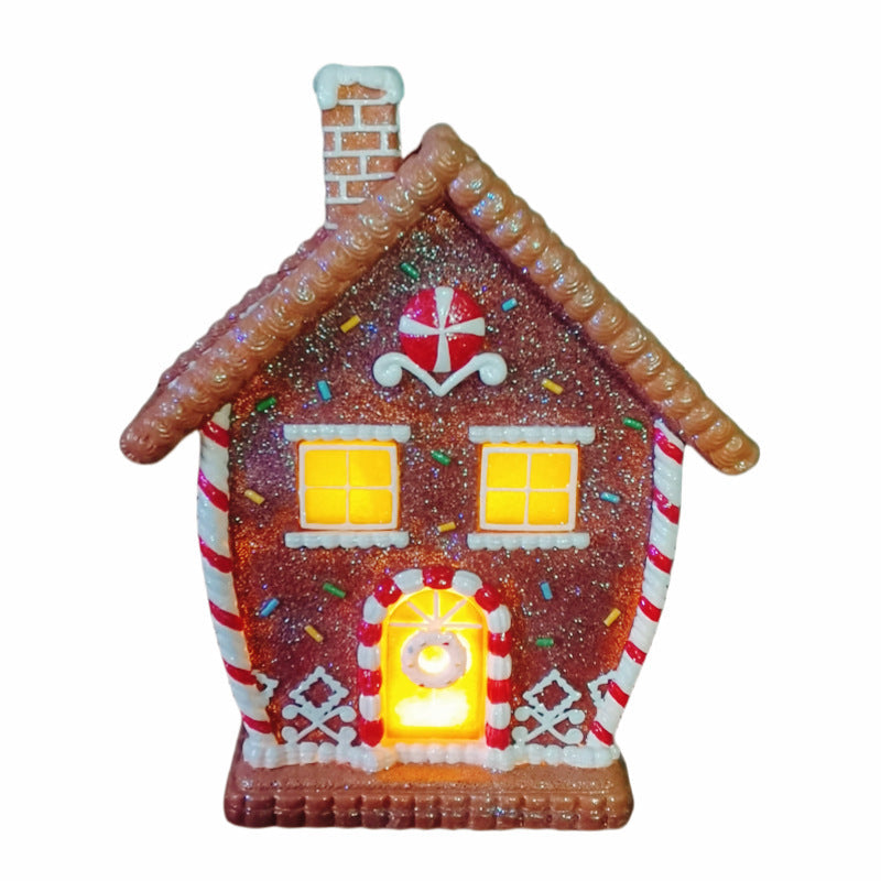 Christmas Gingerbread Man Decoration - Light-Up Holiday Resin Figurine
