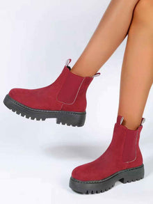 Bottines de mode pour femmes – Bottines Martin classiques en cuir synthétique au style décontracté