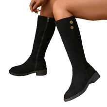 Bottines en daim style britannique pour femme – Bottines mode ajustées à fermeture éclair latérale