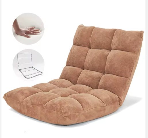 Canapé-lit paresseux pliable une place, fauteuil inclinable tatami, canapé-lit de loisir pour chambre ou balcon, déhoussable et lavable