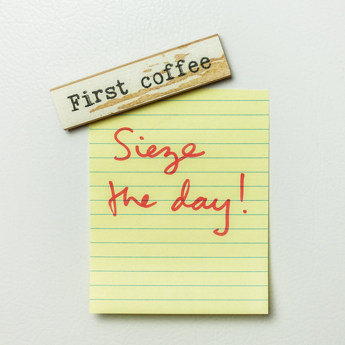 Timber Magnet - First Coffee