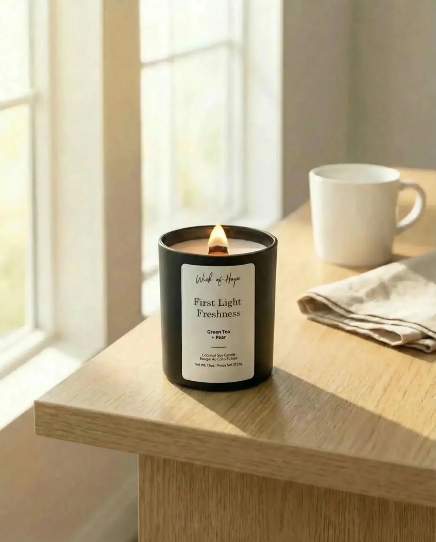 First Light Freshness Candle | Green Tea + Pear