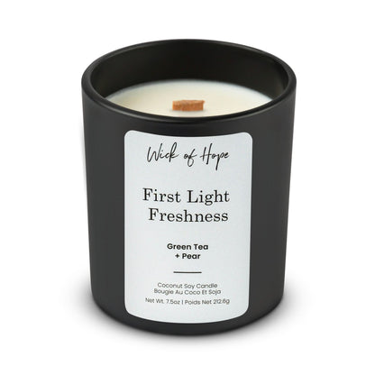 First Light Freshness Candle | Green Tea + Pear
