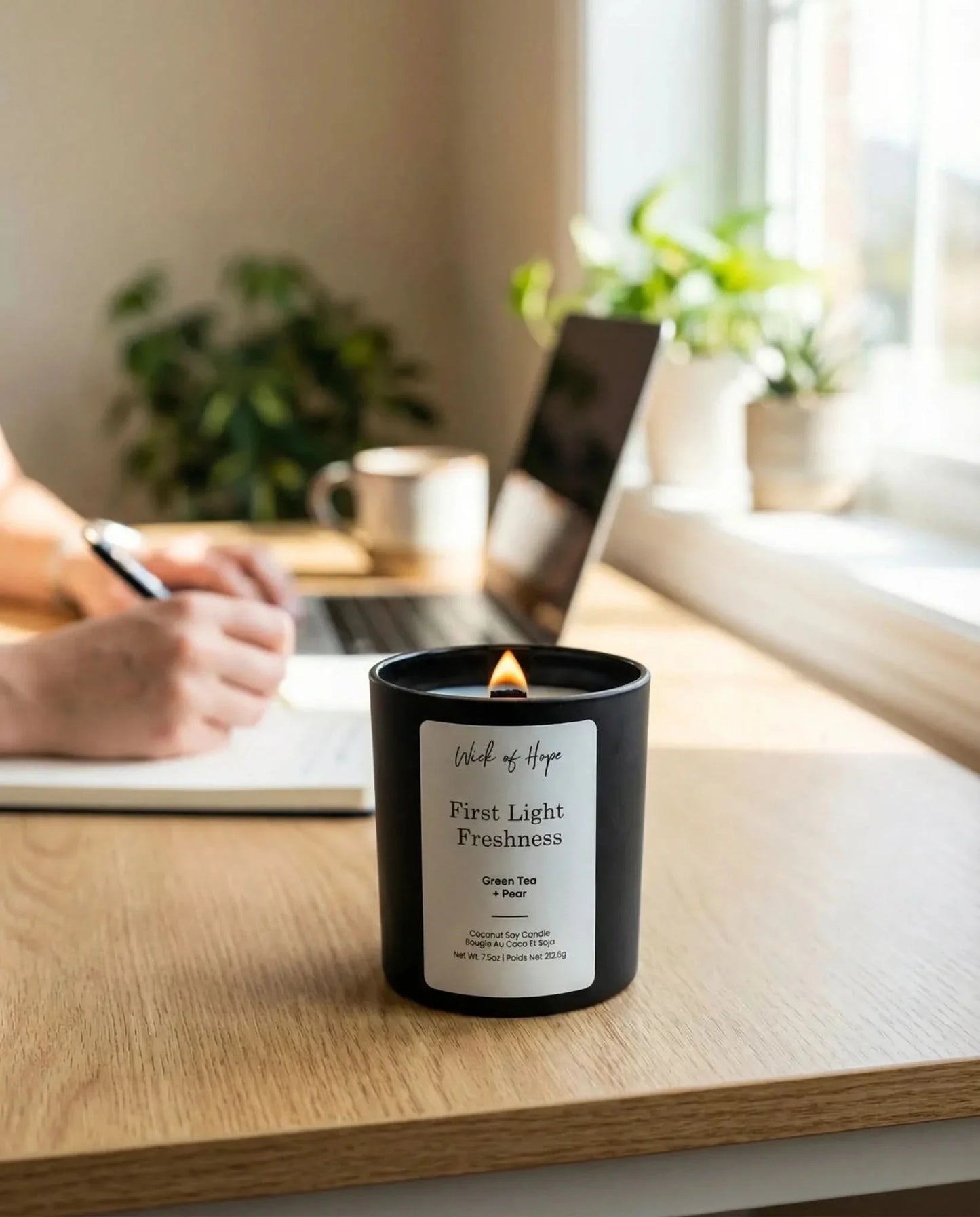 First Light Freshness Candle | Green Tea + Pear